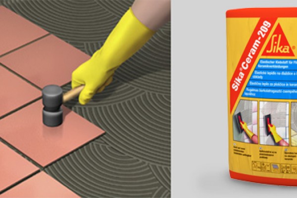 SikaCeram®-209 эластичный клей для плитки для наружных работ на вертикальных основаниях 