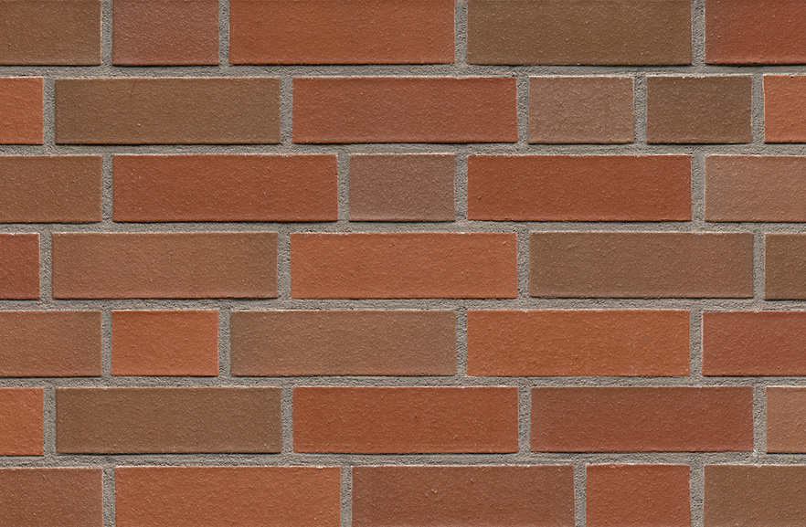 ABC Klinkergruppe 0754 Emsland altfarben-bunt glatt — шов середньо-сірий