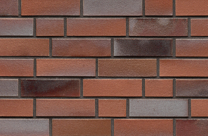 ABC Klinkergruppe 8209 Oldenburg braun-blau-bunt Kohlebrand glatt — клінкерна цегла Німеччина