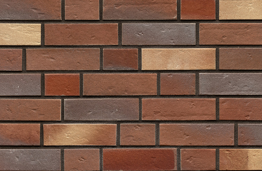 ABC Klinkergruppe 9105 Norddeich rot-blau-bunt — шов антрацит