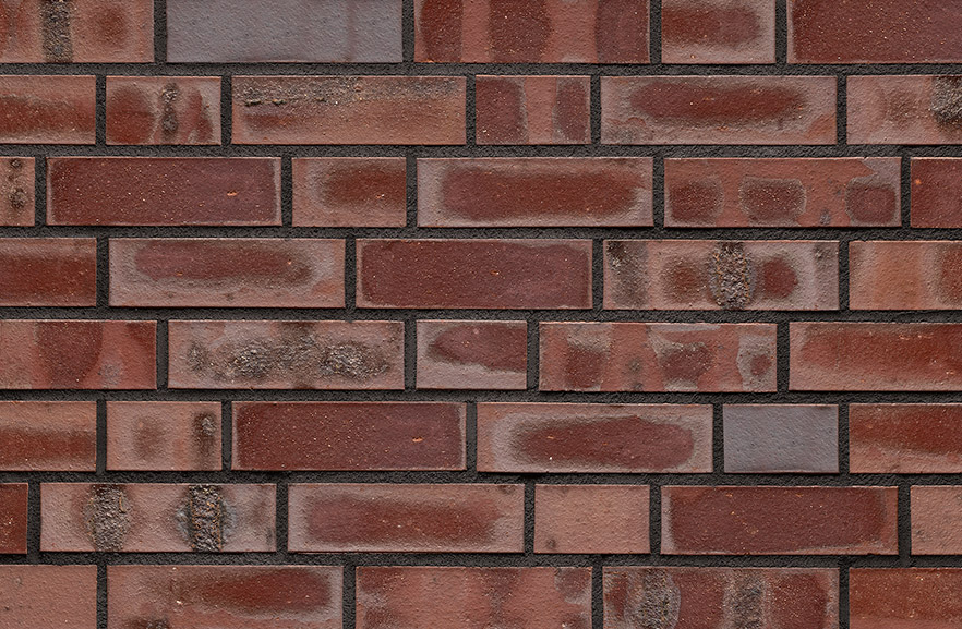 ABC Klinkergruppe Brandenburg rot-bunt glatt — шов антрацит