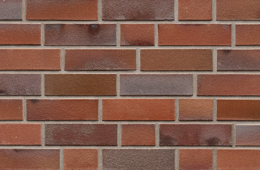 ABC Klinkergruppe Oldenburg rot-bunt Kohlebrand glatt — шов світло-сірий