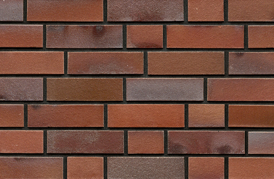 ABC Klinkergruppe Oldenburg rot-bunt Kohlebrand glatt — шов чорний
